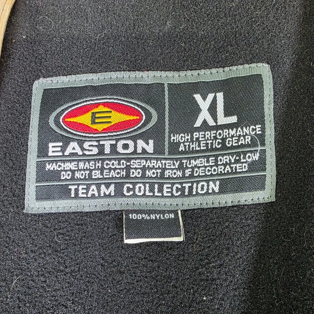 Easton Full Zip Lined Jacket Mens XL Black High‎ Performance Athletic Fit Casual